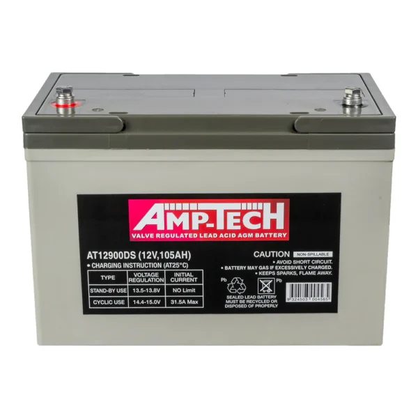 Amptech 105A/Hr Deep Cycle AGM Battery