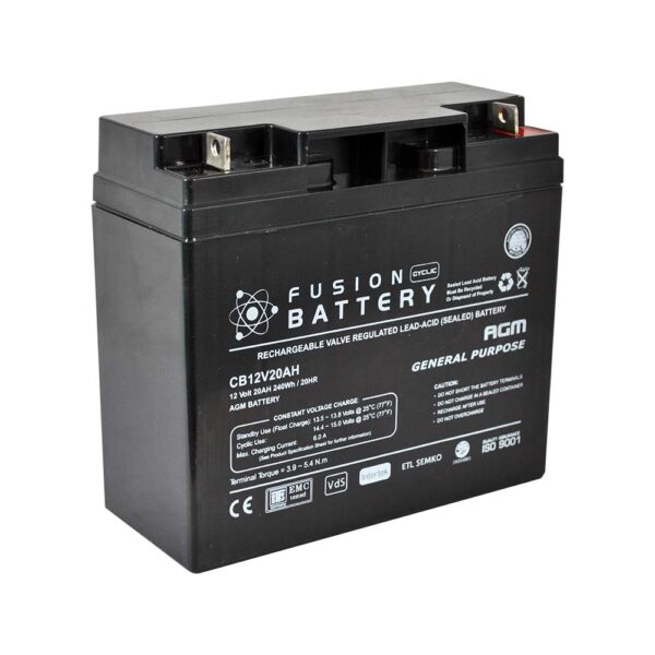 Fusion 12V 20A/Hr AGM Battery - Image 2