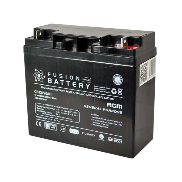 Fusion 12V 20A/Hr AGM Battery - Image 3