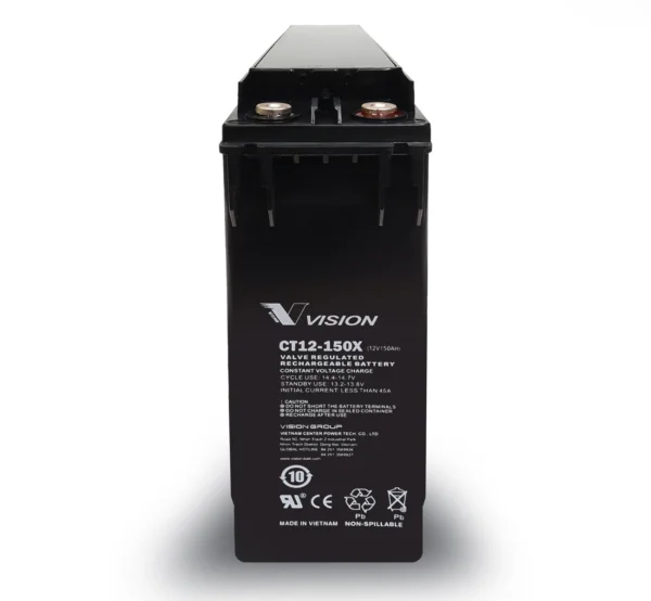 Vision 12V 150A/Hr Front Terminal AGM Battery
