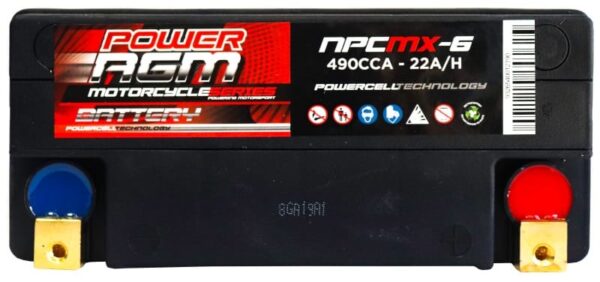 NPC-MX-6 High Performance AGM Motorcycle Battery - Image 3