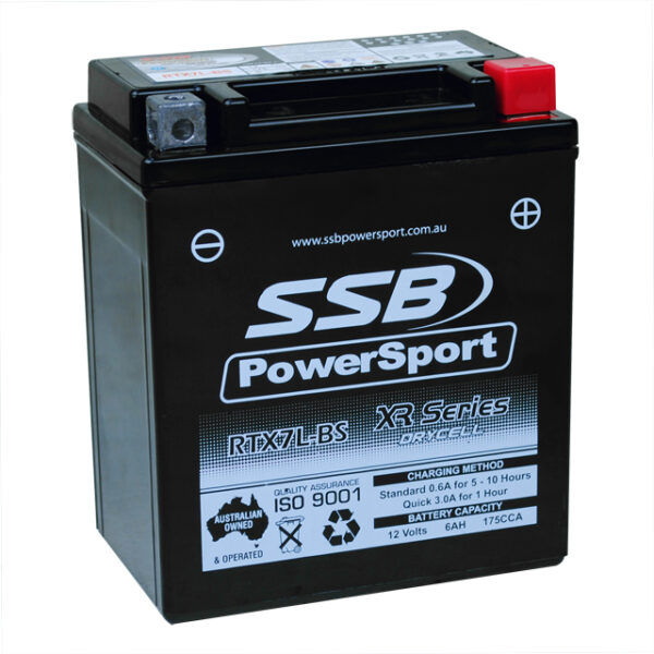 RTX7L-BS XR Series AGM Motorcycle Battery - Image 2