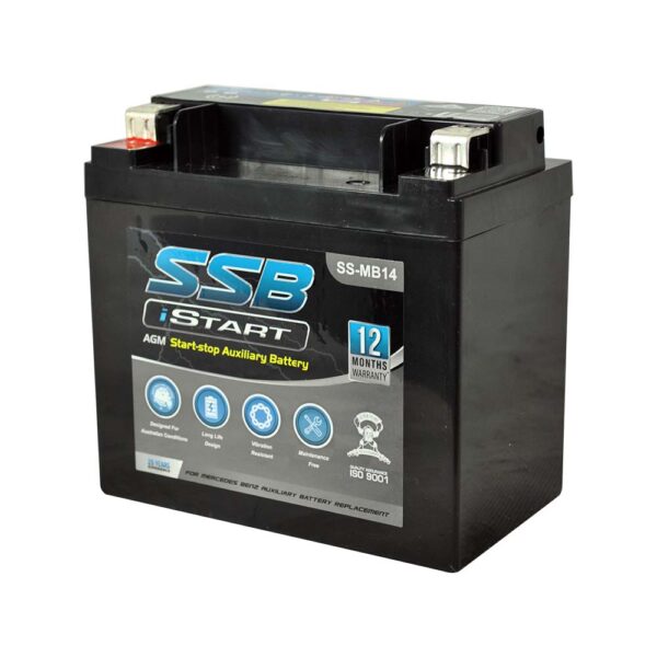 SSB SS-MB14 (Merc) iStart Start Stop AGM Battery - Image 3