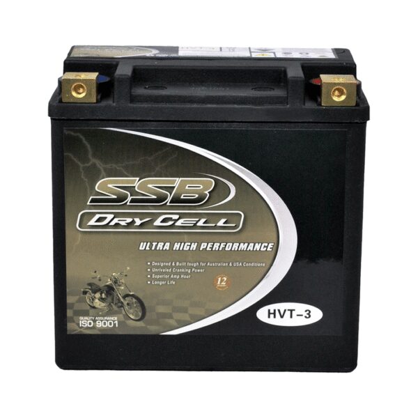 HVT-3 Premium High Power AGM Motorcycle Battery