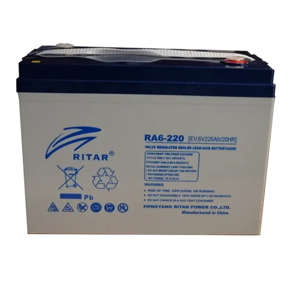 Ritar 6V 220Ahr AGM Deep Cycle Batteries