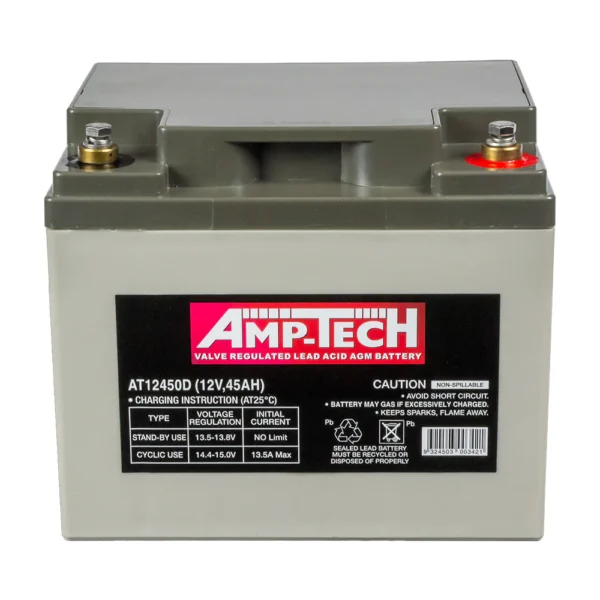 Amp-Tech 12V 45A/Hr AGM Deepe Cycle Battery